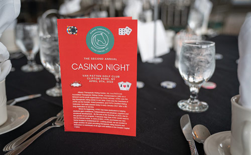 Casino Night Flyer for Fundraiser in Albany NY